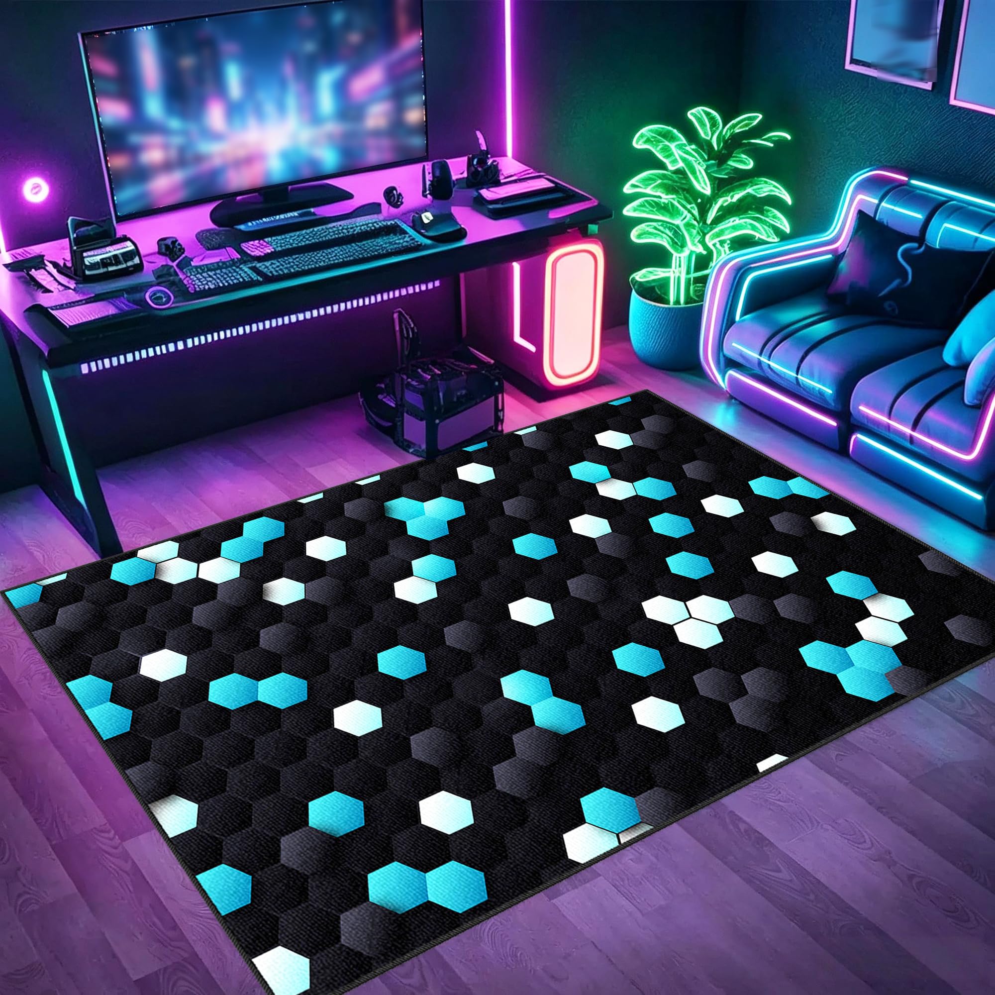 Tapis protecteur de sol pour fauteuils de gaming et tapis de chambre enfant