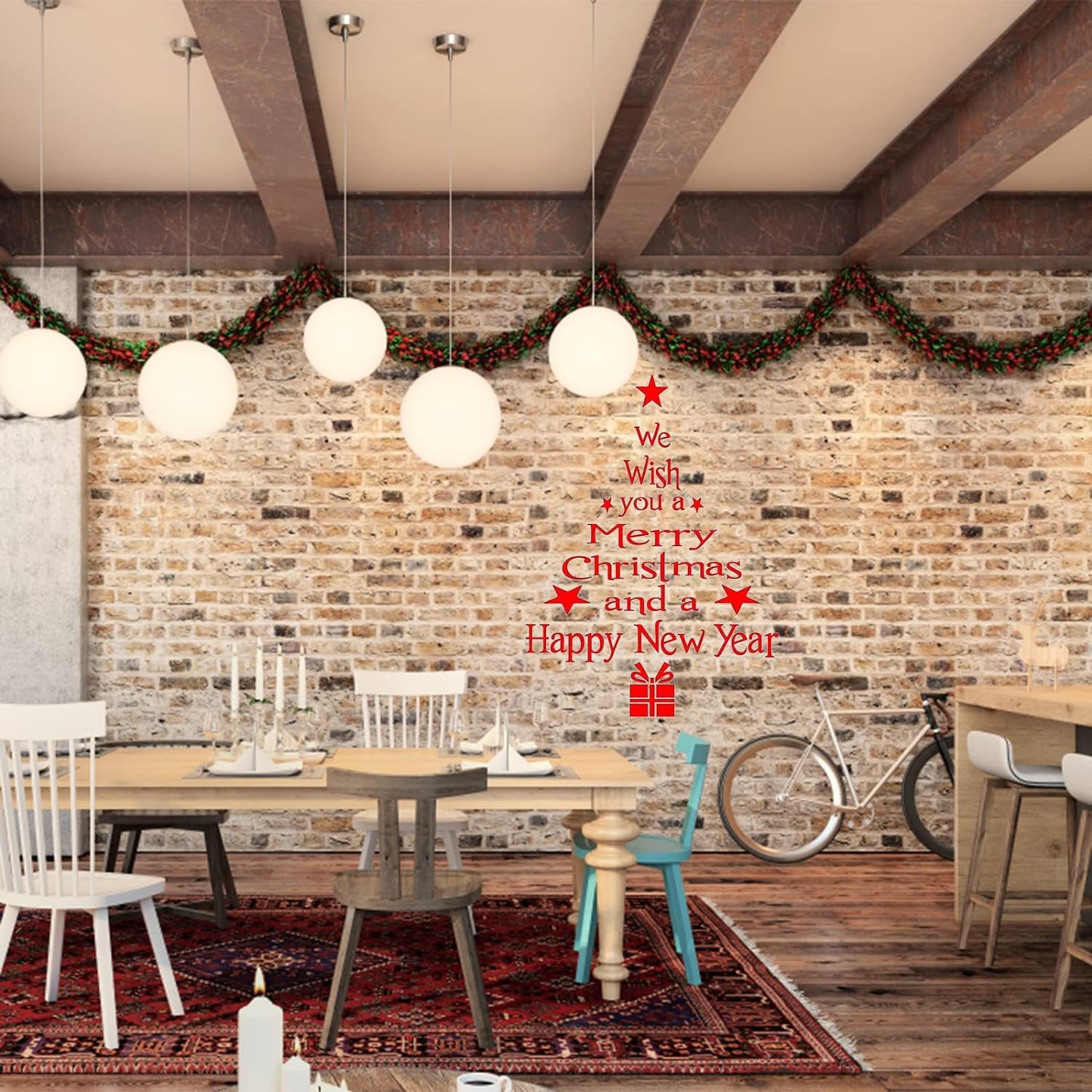 NADDZ Merry Christmas Wall Stickers, Christmas Tree Wall Stickers - Image 3