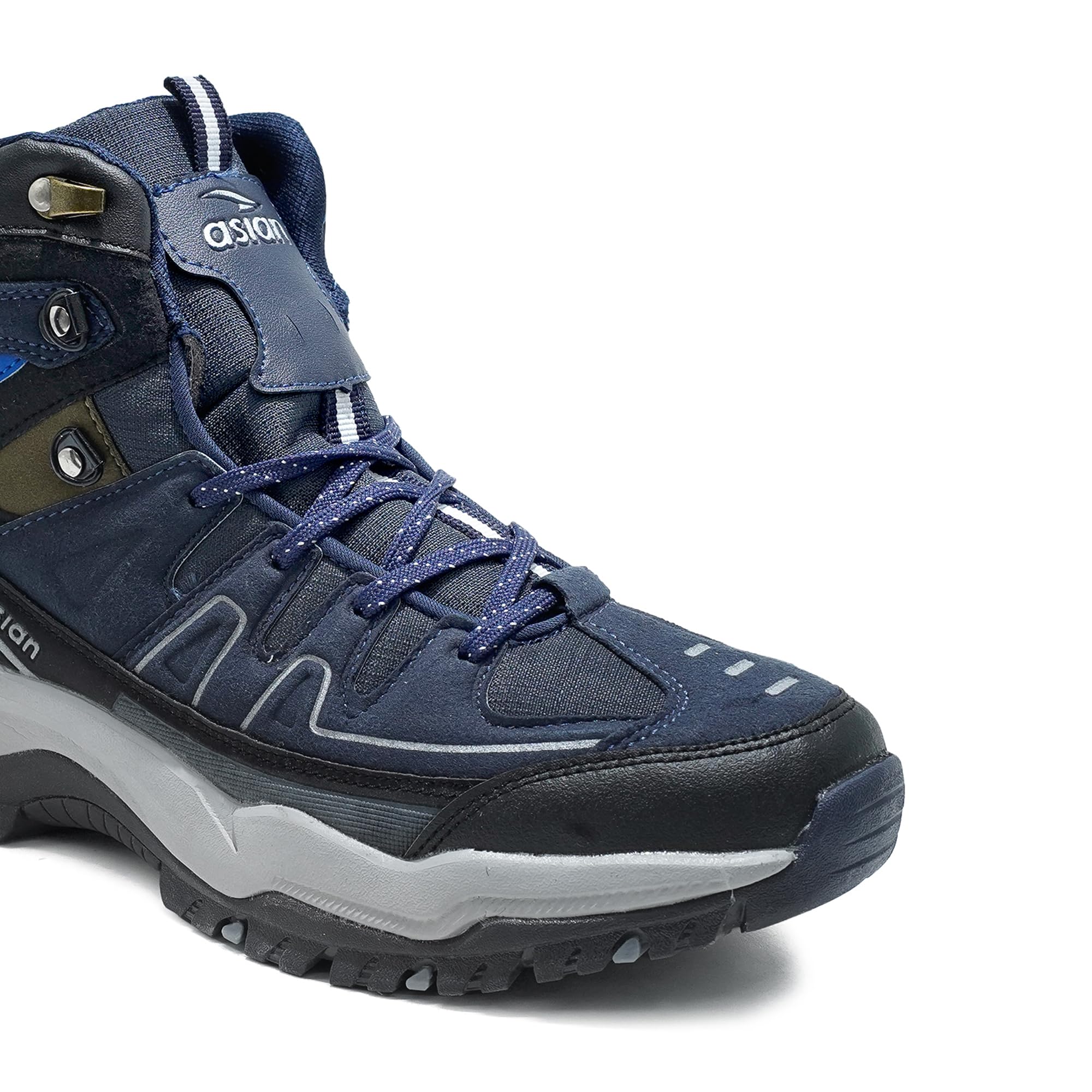 ASIAN Everest-22 High-Neck Shoes with Rubber Outsole & Memory Foam Insole Lace-Up Shoes for Men & Boy's Navy,UK 8 1