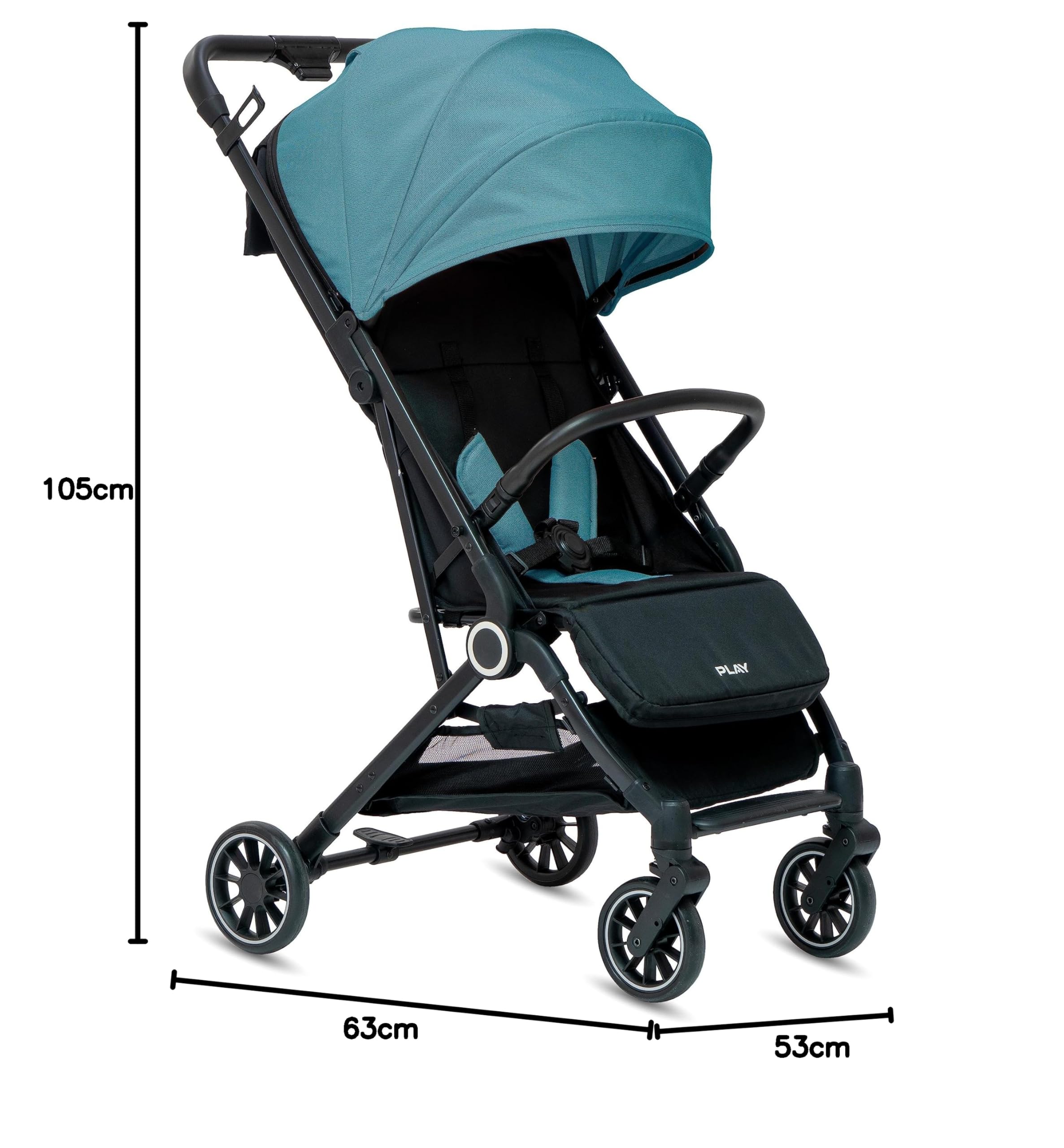 Play Twist Passeggino con maniglia per il trasporto, fino a 22 kg, colore: blu