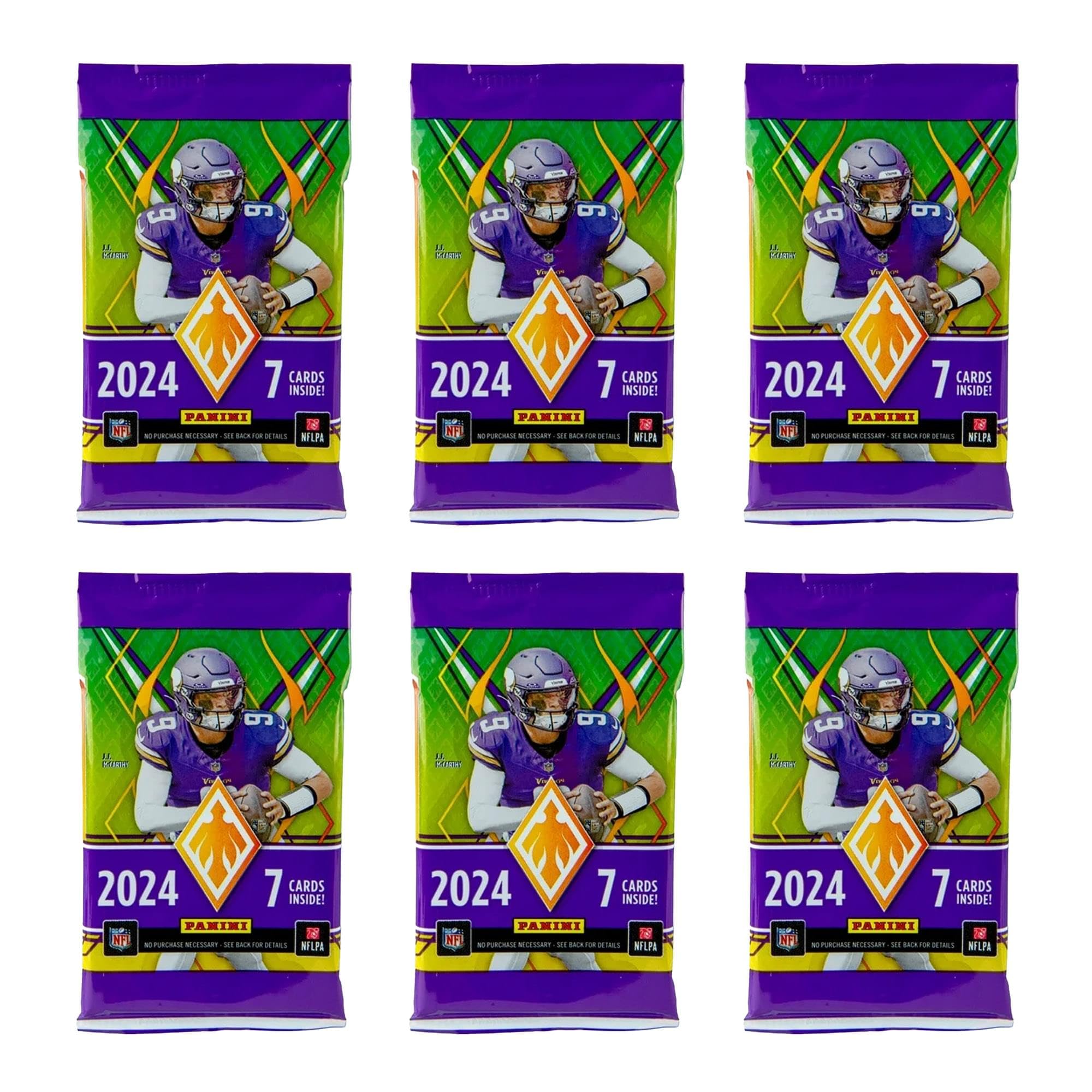 2024-25 Panini Phoenix NFL Football Mega Box – Retail Exclusive, 42 Cards, Color Blast Parallels, Rookie Cards, Official Trading Cards