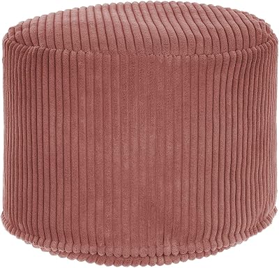 Pouf Poire DreamRoots 80x80x120 Cm - En Velours Côtelé, Remplissage Billes Polystyrène, Pour Salon Ou Chambre