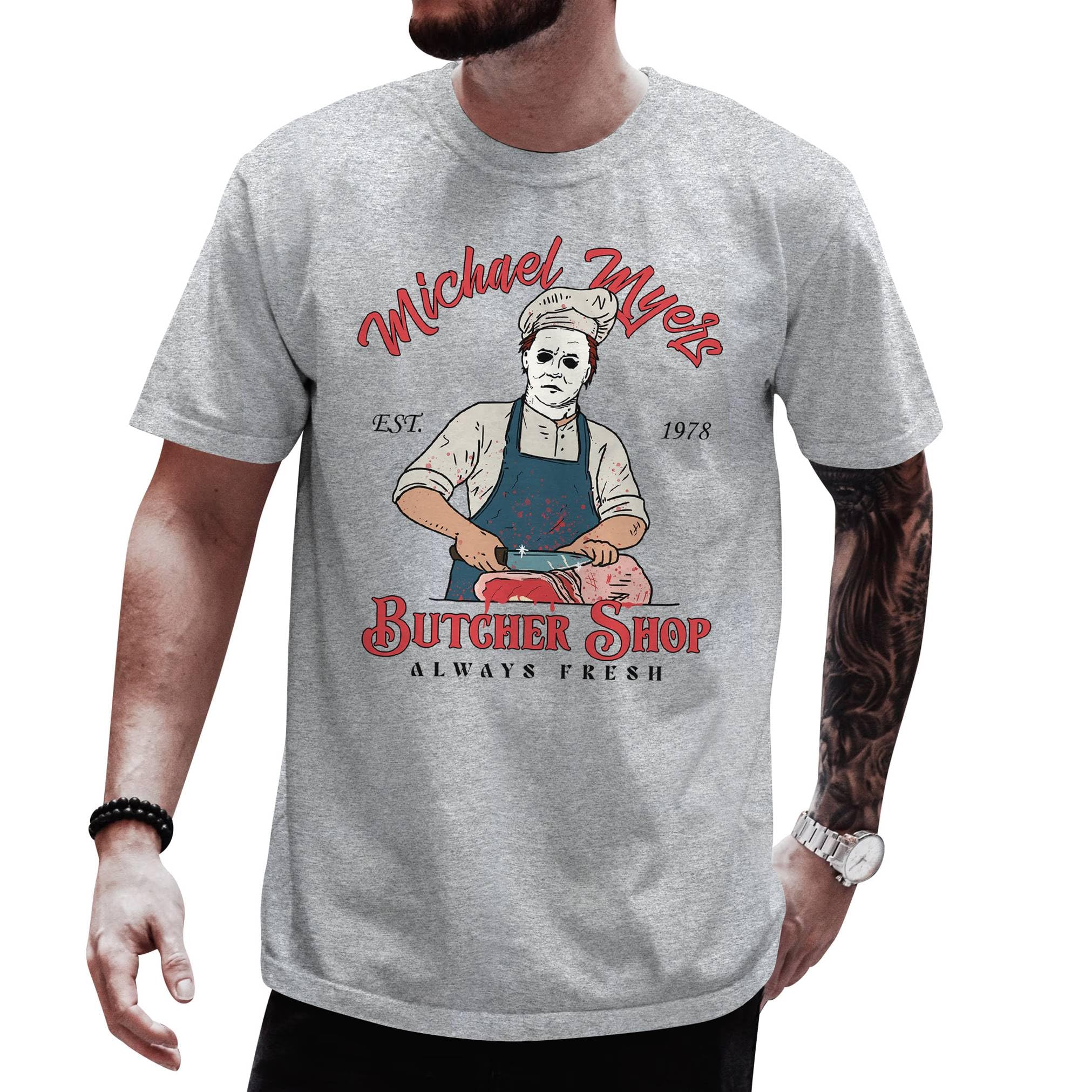 DIGForestButcher Shop Shirt - Camp Counselor Shirt - Scary Tshirts - Horror Characters Shirt - Halloween Movie T Shirt