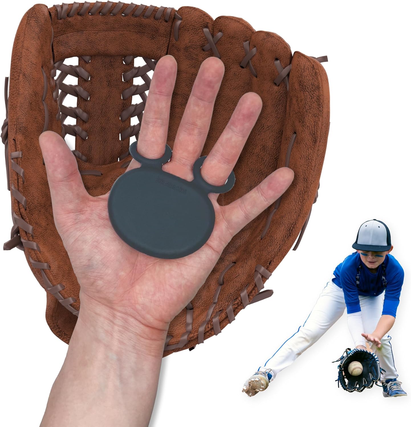 野球&amp;ソフトボール用パームガード 3サイズ (ユース/大人) - シリコンハンドプロテクターシールド、グローブパッドアクセサ