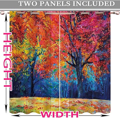 Miniatura 10 de Cortinas de baño con diseño retro de los años 60 y 70, 2 paneles, cortinas opacas con ojales, 72 pulgadas de ancho x 72 pulgadas de alto