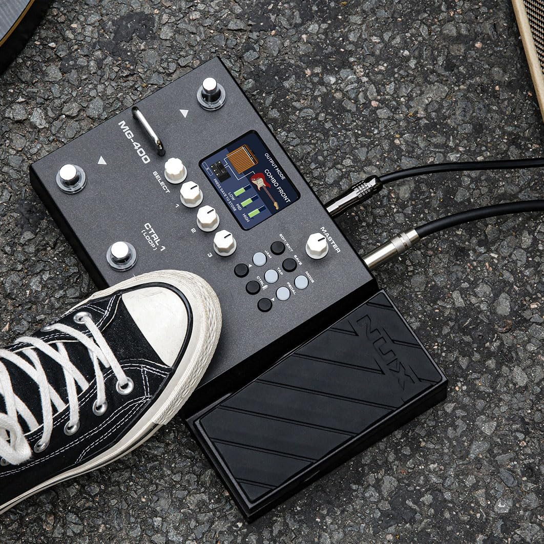 NUX MG-400 Pedale Multi-FX per Chitarra con doppio processore e modelli ad alta definizione e maggiore flessibilità