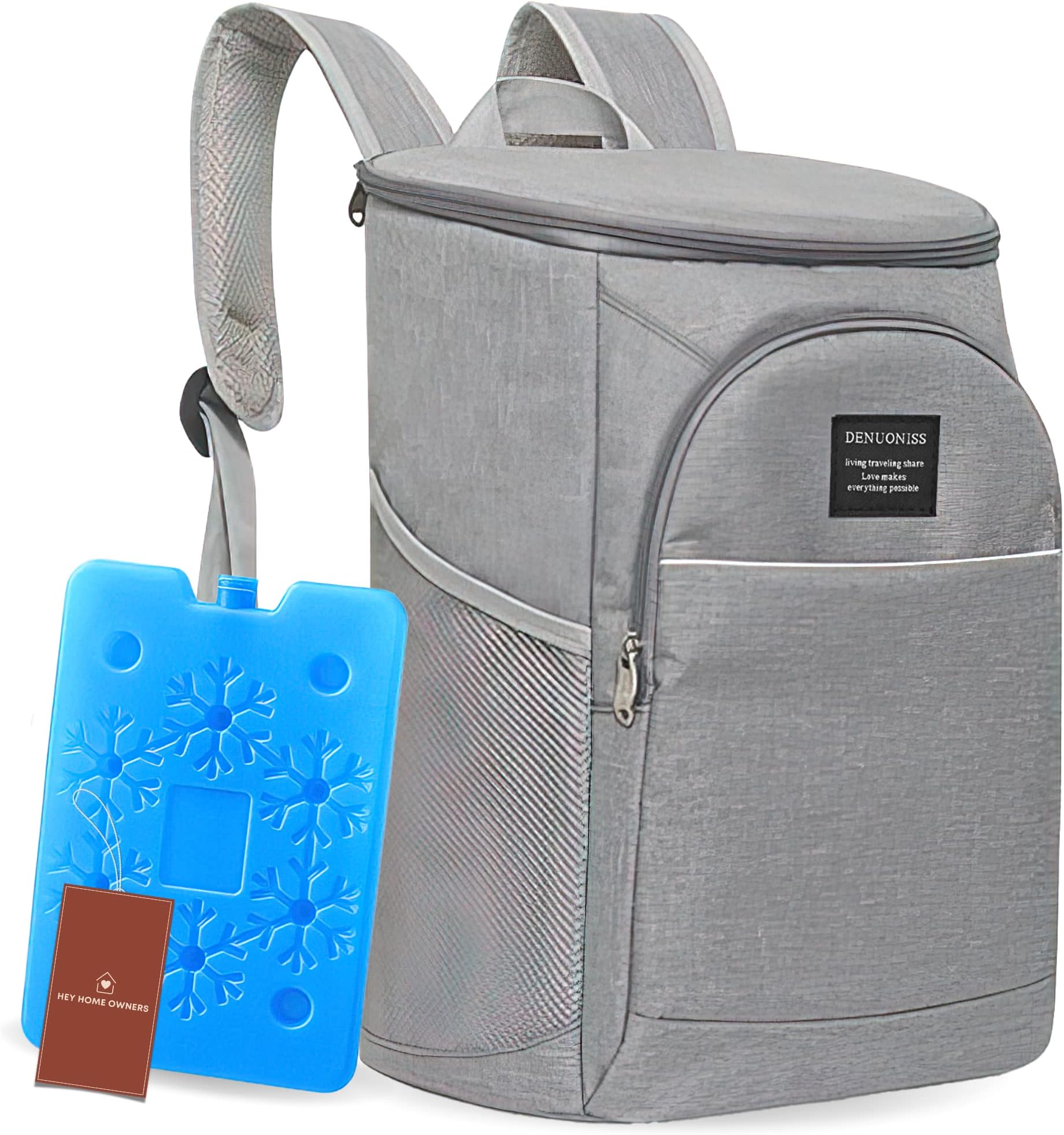 HEY HOME OWNERS 20L Insulated Cooler Backpack, Multi-functional Backpack with Ice Tube, Lightweight Leakproof Cooler Bag For Lunch Picnic Hiking Beach Travel, School Gym