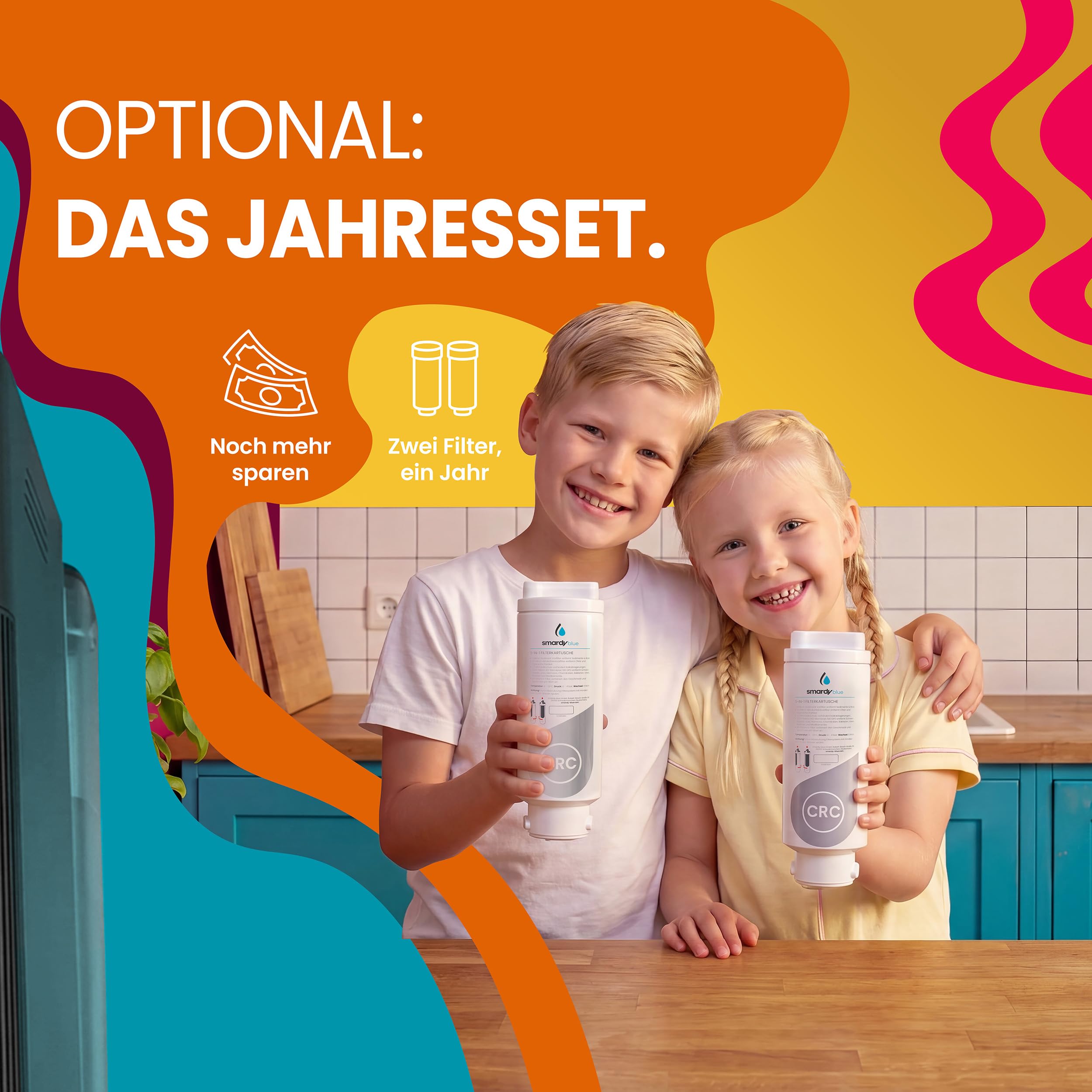 smardy blue Wasserbar tayma Osmose-Ersatzfilter, 5-stufige Filterkartusche | Passgenauer Wechselfilter für die Wasserbar tayma – alle 5 Filterstufen in einer Kartusche vereint