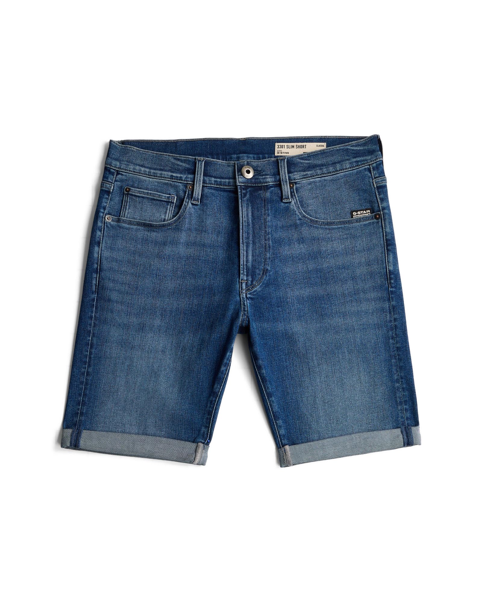 G-STAR 3301 Slim Denim Shorts - Shorty Mężczyźni