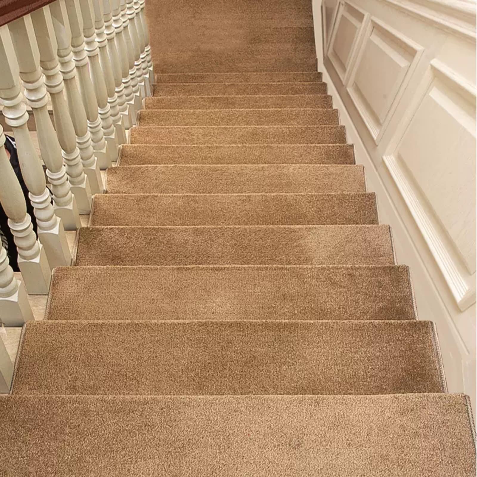 Lot de 15 tapis antidérapants pour marches en bois, autocollants et lavables (25,9 x 89,9 cm), tapis amovibles pour la sécurité et la protection en intérieur