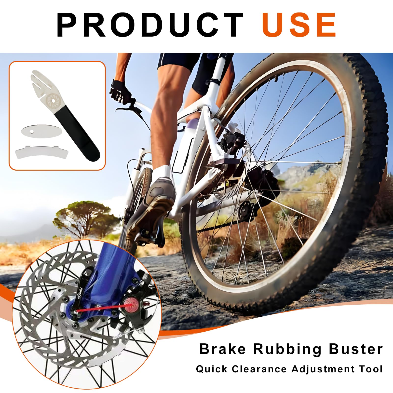 3 PCS Chiave Disco Freno Bicicletta, Regolatore Disco Freno, Strumento di Correzione Deformazioni Disco Freno con Impugnatura Ergonomica Antiscivolo per MTB, Bici da Corsa e City Bike