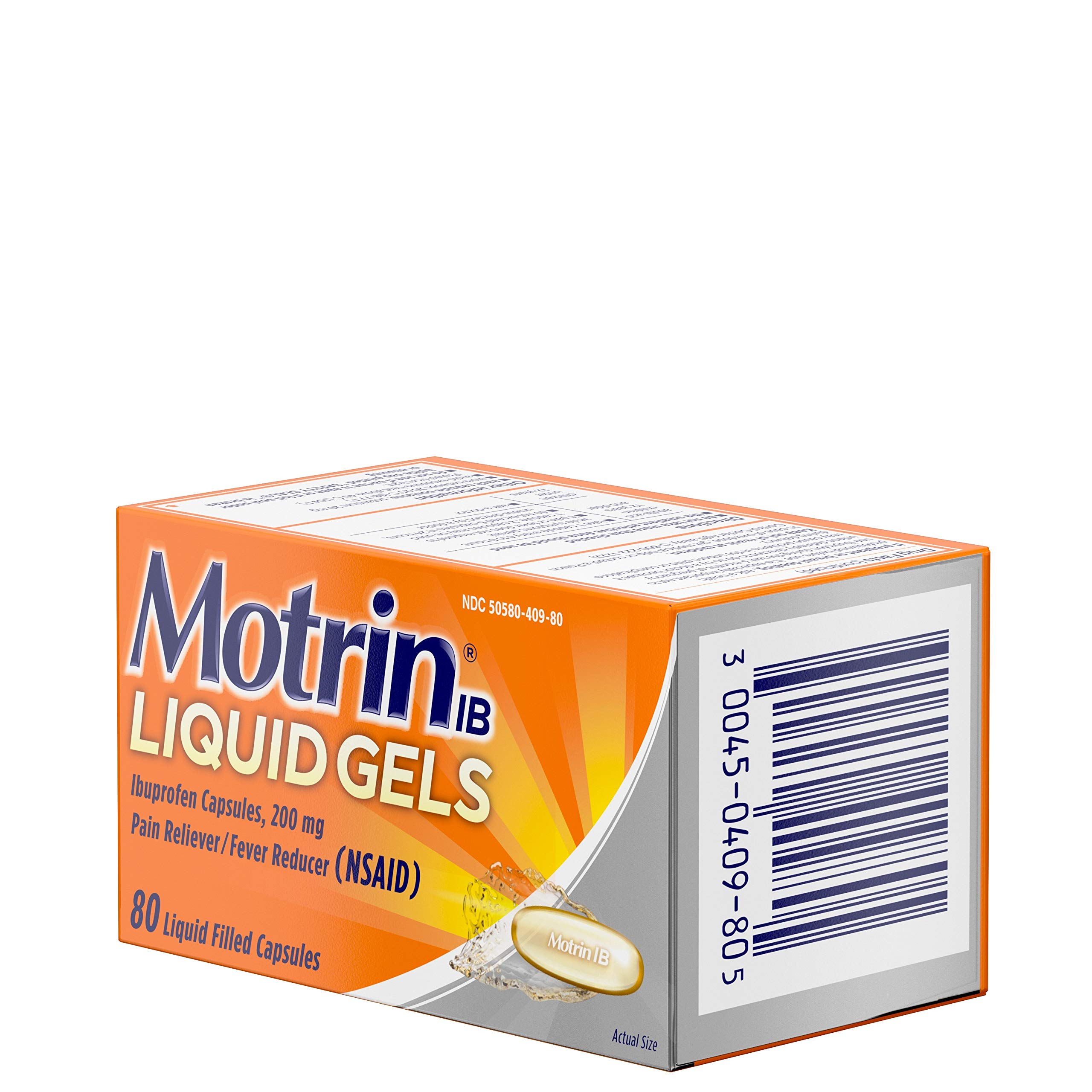 Motrin IB 200mg Ibuprofen Liquid Gel Pain Reliever/Fever Reducer for