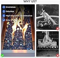 Vista 3 de Stanbroil - Cristal para fuego de chimenea, lugar para fogatas.