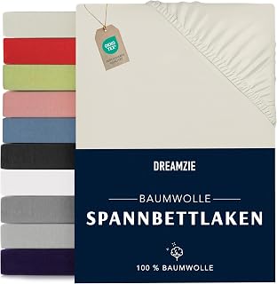 Dreamzie - Spannbettlaken - 90x200cm - 100% Baumwolle Jersey