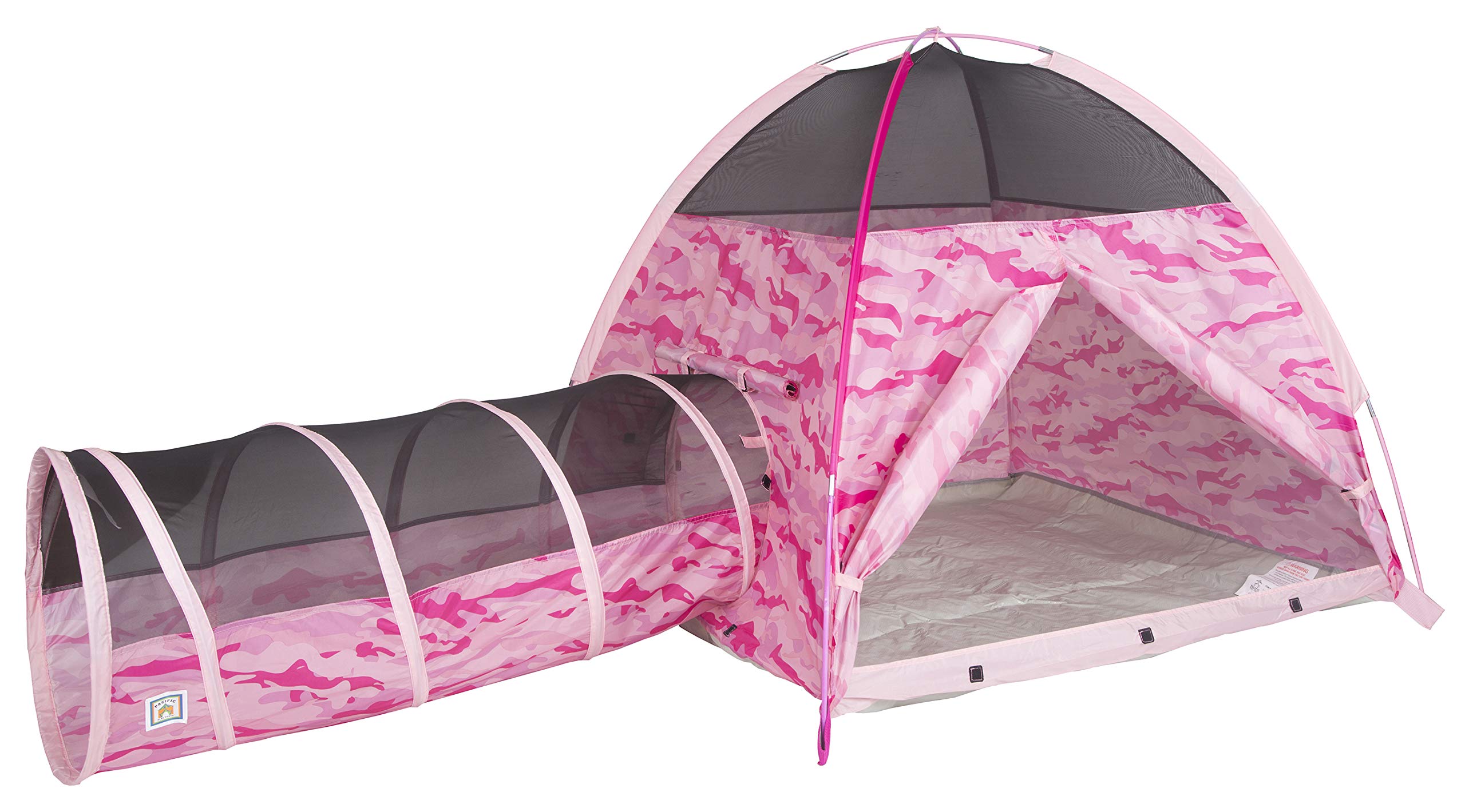 Buy Pacific Play Tents 30470 Kids Pink Camo Dome Tent & Crawl Play Tunnel Combo for Indoor