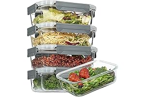 TMPK Glass Meal Prep Containers Set of 5
