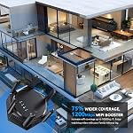 1200Mbps Dual Band (5GHz/2.4GHz) WiFi Extender Signal Booster,WiFi Repeater Covers Up to 12880Sq.ft and 60 Devices,Internet Booster with Ethernet Port for Home Wireless (Black)
