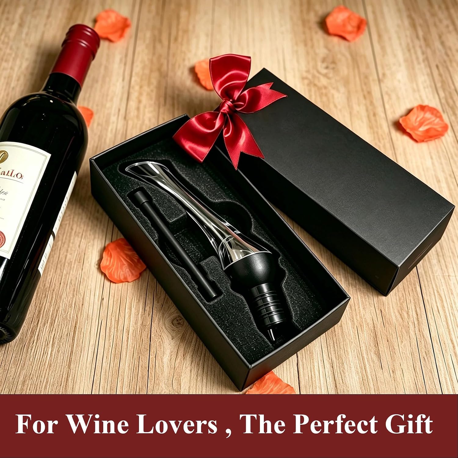 Pafusen Wine Aerator Pourer Spout, Premium Aerating Pourers with Gift Packing, Wine Pourer Aerator, Easy to Use for Enhancing Wine Flavor and Smooth Pouring