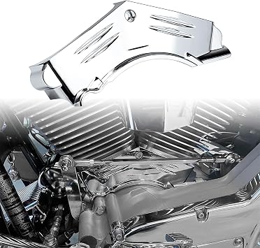 Motorcycle Engine Chrome Cylinder Base Cover Trim with Mounting Screw | Compatible for 2000-2006 Harley Softail, 1999-2006 Touring Models, 1999-2005 Dyna FXDWG