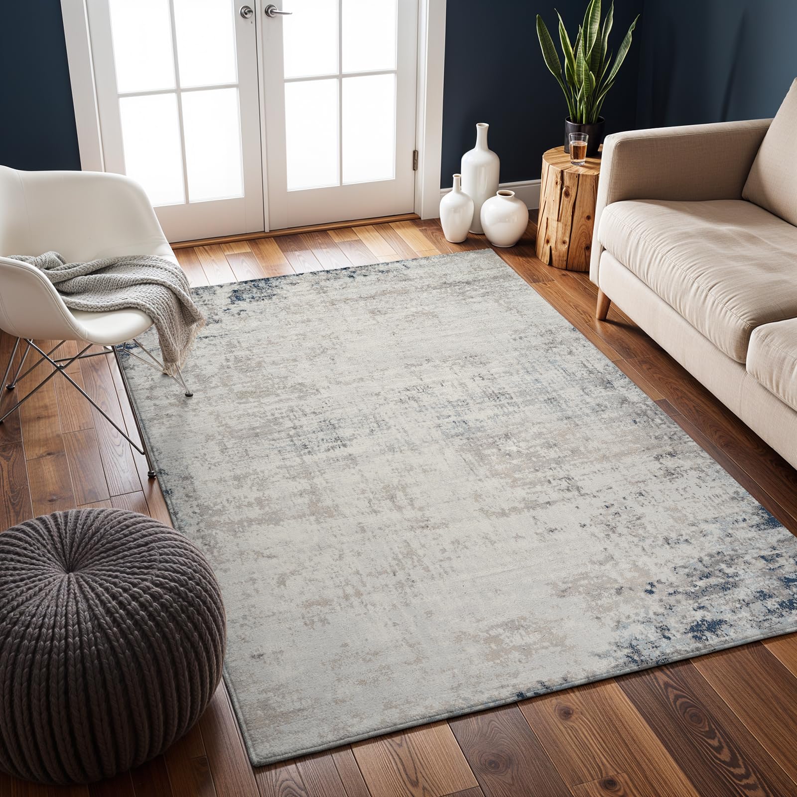 Livabliss Alix Alfombra Abstracto 160x215cm – Sala de Estar/​Comedor | Rectangular | 100% Polipropileno | Tejida a Máquina | Fácil Cuidado