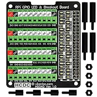 Vista 2 de HCDC RPi GPIO Status LED & Terminal Block Breakout Board HAT for Raspberry Pi A+ 3A+ B+ 2B 3B 3B+ 4B