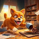 Bad Dog Simulator Prank Game - Naughty Dog Pranks Grandpa