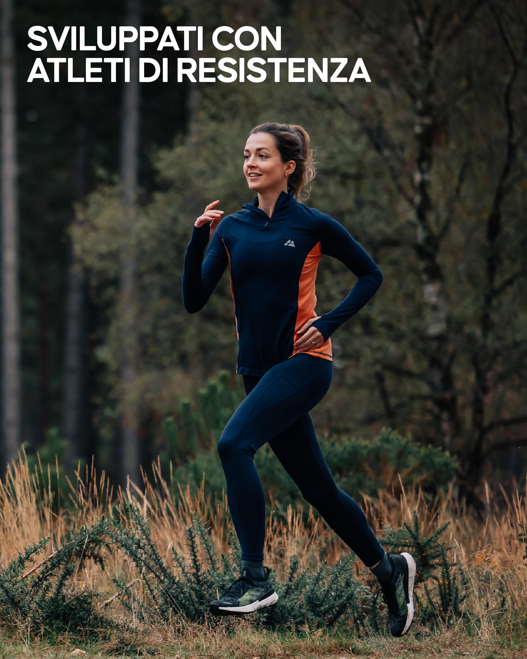 DANISH ENDURANCE Maglietta Sportiva a Manica Lunga, Ideale per Running e Outdoor, con Zip e Dettagli Riflettenti, da Donna