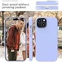 YATWIN Silicone Back Case for iPhone 15 Plus, Soft-Touch Phone Back Cover for Apple iPhone 15 Plus - Lilac gallery image