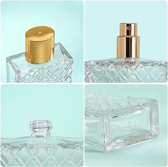 Set 2 Botellas Spray Perfume Vidrio 100 ml Oro miniatura 4