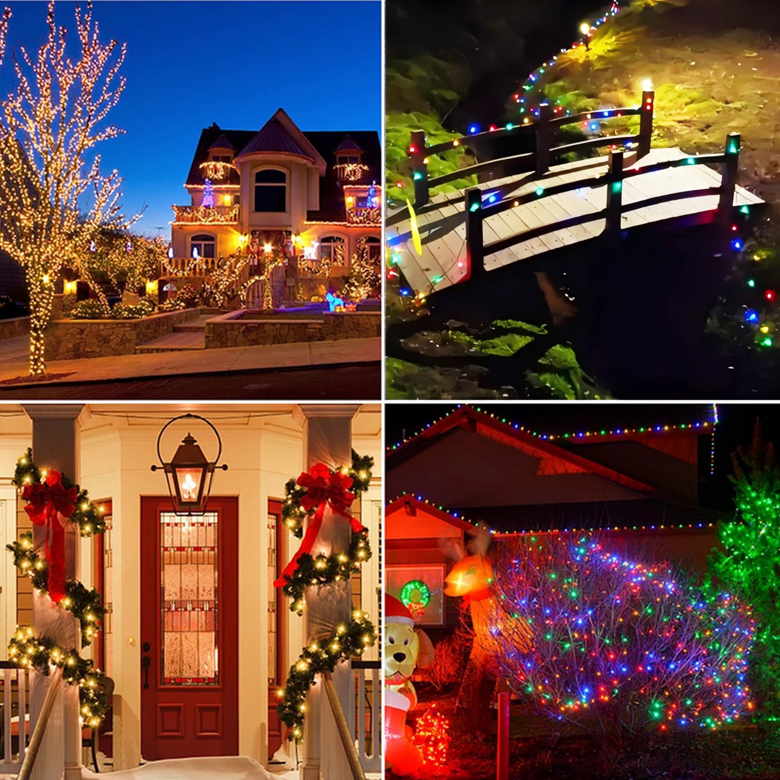 Catena di luci solari per esterni, 30 m, luce bianca calda, per esterni, a energia solare con telecomando e timer, 8 modalità, catena luminosa per albero di Natale, impermeabile, per giardino