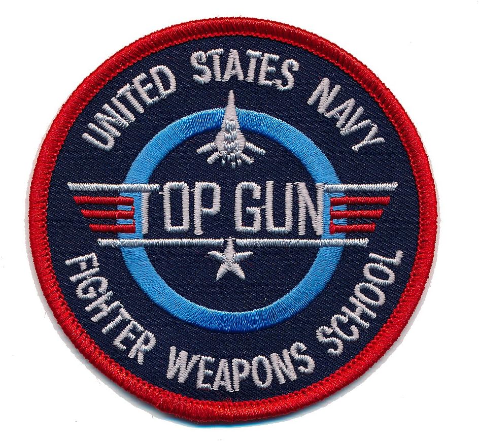 USA Top Gun Navy Fighter Weapon School 80 mm SewOn Patch US 0502 x