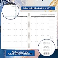 Vista 6 de Agenda mensual 2026-2027 – enero 2026 – diciembre 2027, 8.5" x 11", agenda mensual de 24 meses 2026-2027, agenda con pestañas, bolsillo