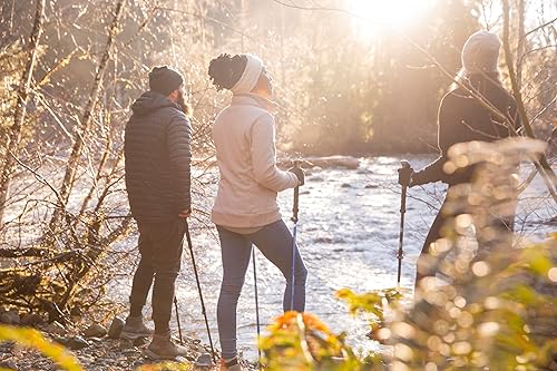 Miniatura 8 de Cascade Mountain Tech Bastones de senderismo de aluminio ligeros de grado aeronáutico con agarre extendido y kit de punta