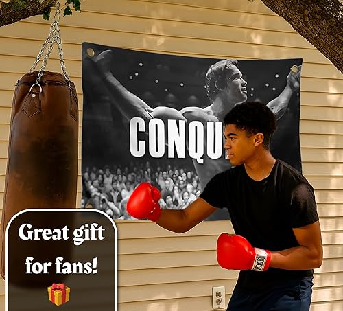 Miniatura 10 de Bandera de Arnold Schwarzenegger de 3 x 5 pies  Bandera inspiradora para decoración de pared de oficina gimnasio con 4 ojales de latón  Cartel