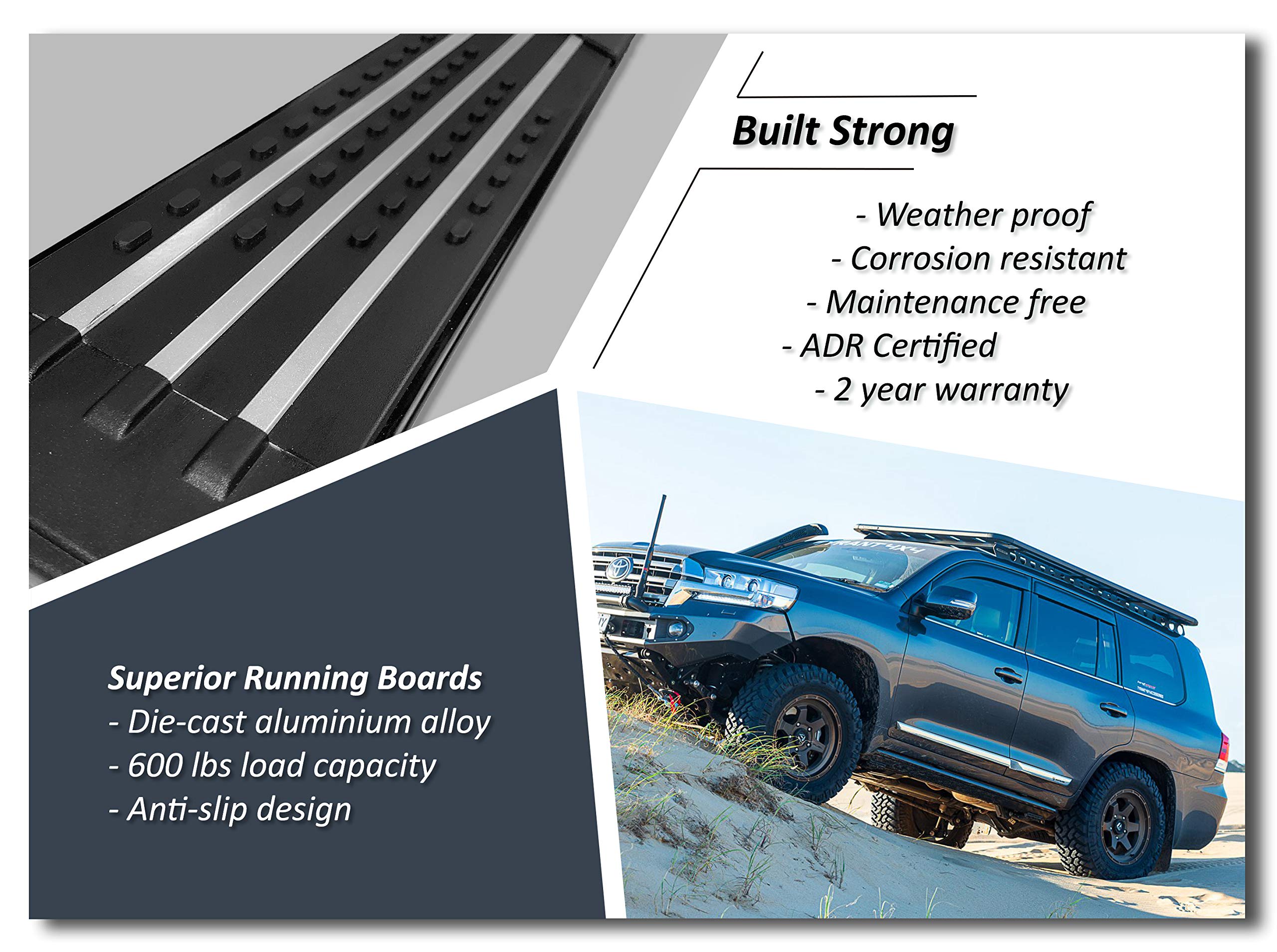 Tyrant 4X4 Power Steps Electric Running Boards for Toyota Land Cruiser
