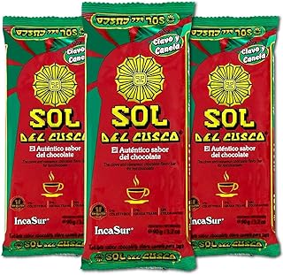 Sol De Cusco Chocolate Con Clavo Y Canela/Chocolate with Cloves & Cinnamon 90gr 3 Pack