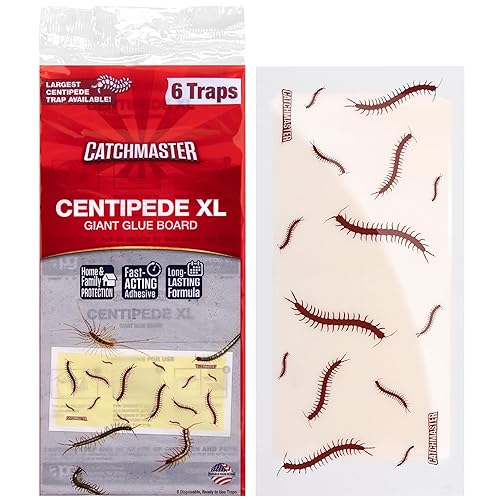 Catchmaster Centipede XL Giant Glue Boards 6-PK, Adhesive Bug Catcher,