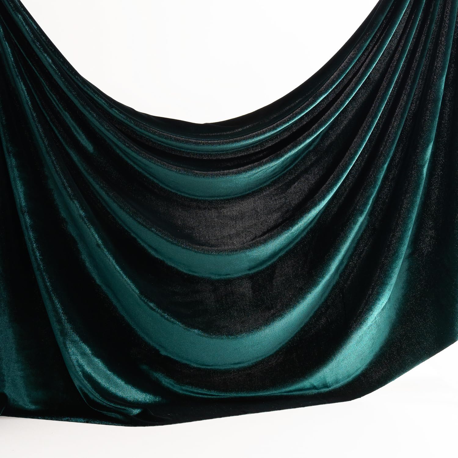 | Stretch Velvet Fabric by The Yard | 63" Wide | Soft & Luxury | Crushed Velvet Fabric | 93% Polyester 7% Spandex | Sewing, Apparel, Upholstery, Curtains, Decoration (Hunter Green, 5 Yards)