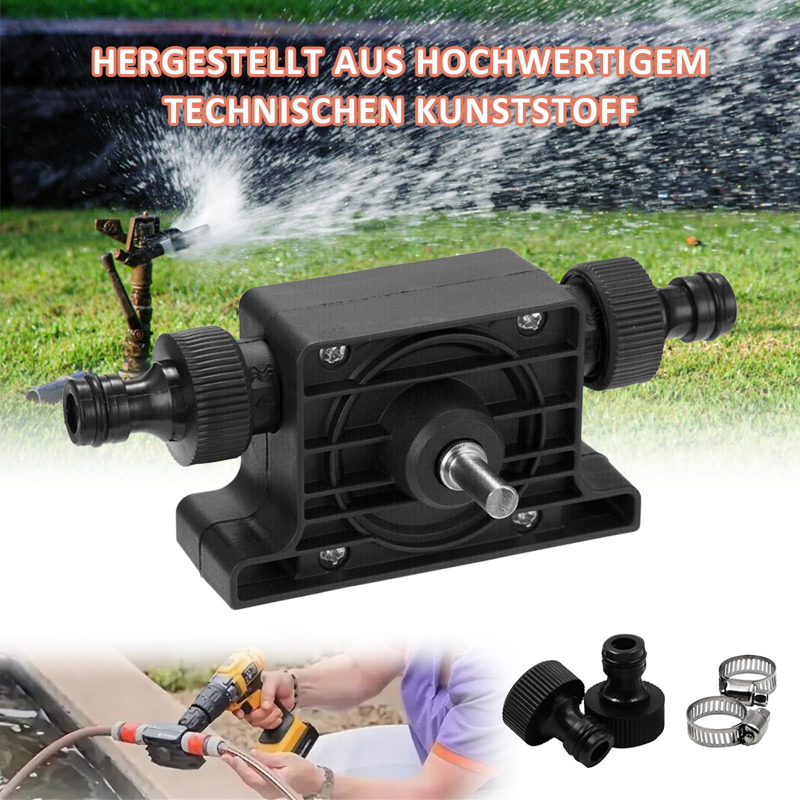 mohito Akkuschrauber Pumpe, 1pcs, Elektrische Bohrpumpe Mini, Hohe Durchflussmenge, Pumpe Bohrmaschine, Für den Transfer von Öl und flüssigem Wasser