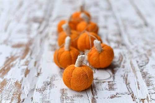 Miniatura 2 de De Kulture - Guirnalda de frutas de calabaza rellena de fieltro de alta calidad 100% biodegradable para Halloween, árbol de Navidad, colgar en la
