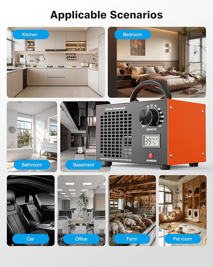 Generador de Ozono 120,000 mg/h para Grandes Espacios hasta 5000 Sq.Ft miniatura 4