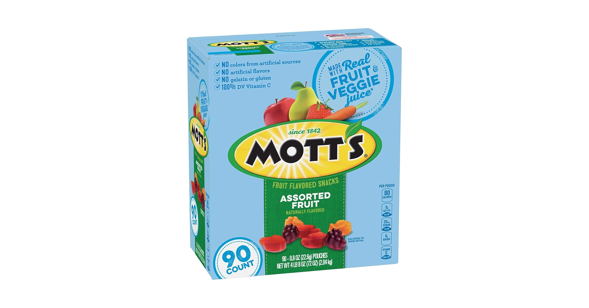 Amazon.com: Mott's Medley Assorted Fruit Snacks 0.8 oz., 90