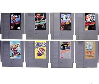 Paladone Nintendo NES Cartridge Retro Drink Coasters for Gamers - Set of 8 - Featuring Donkey Kong, Legend of Zelda, Super Mario, and More Classic Games