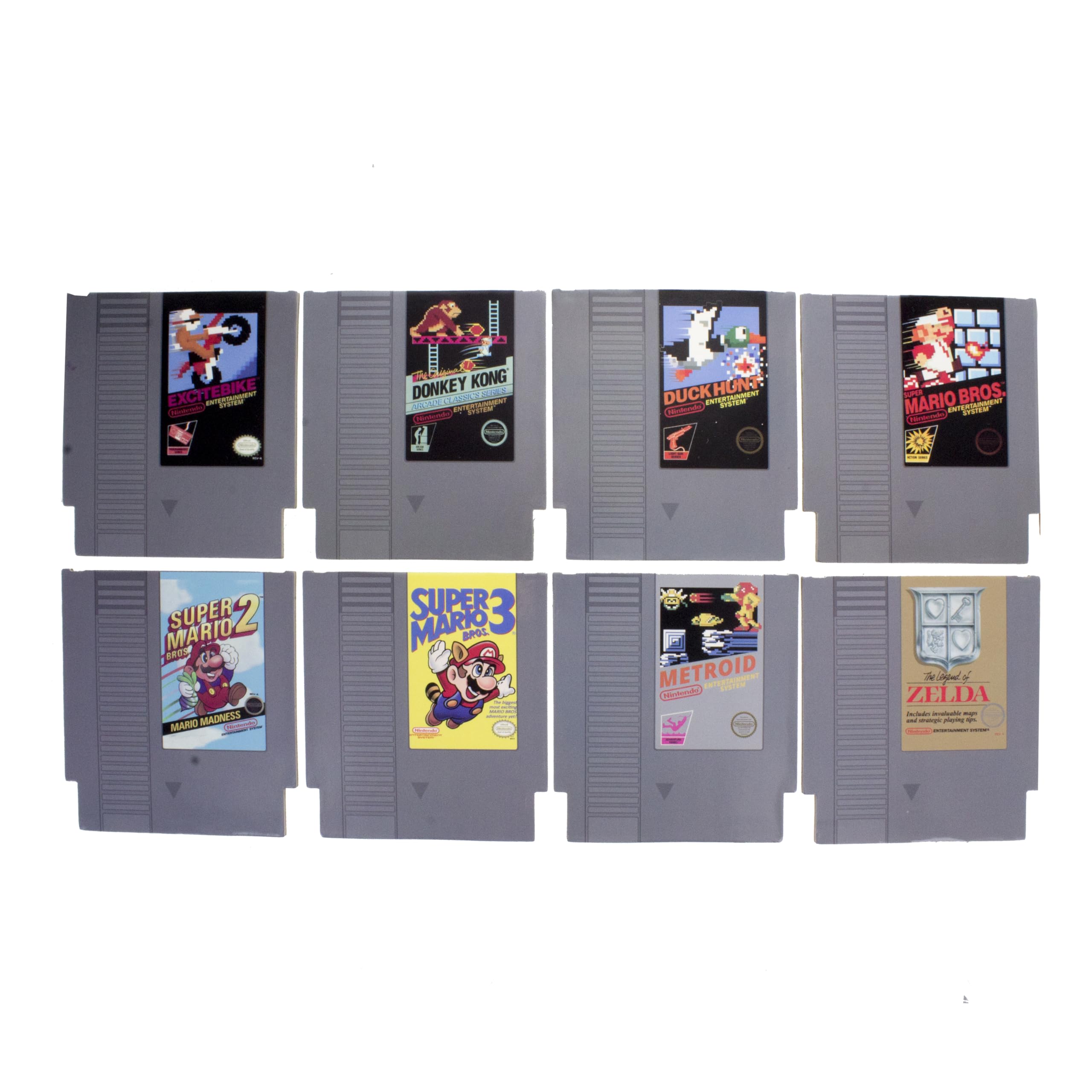 Nintendo NES Cartridge Retro Drink Coasters for Gamers - Officially Licensed, Featuring Donkey Kong, Legend of Zelda, Super Mario, and More Classic Games, Set of 8 | Paladone