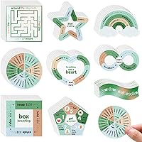 Vista 7 de Libima 72 Piezas de Calcomanías Sensoriales para la Ansiedad, Calcomanías Texturizadas, Calcomanías para Jugar, Calcomanías de Atención Plena