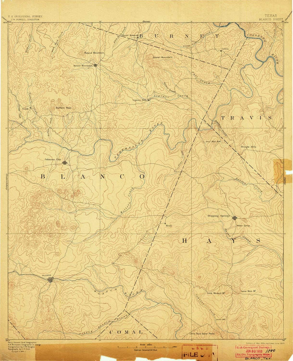 B>Llano</b> <b>TX</b> <b>topo Map</b>, <b>1:125000</b> <b>Scale</b>, <b>30</b> <b>X</b> <b>30</b> <b>Minute</b>, <b>Historical</b