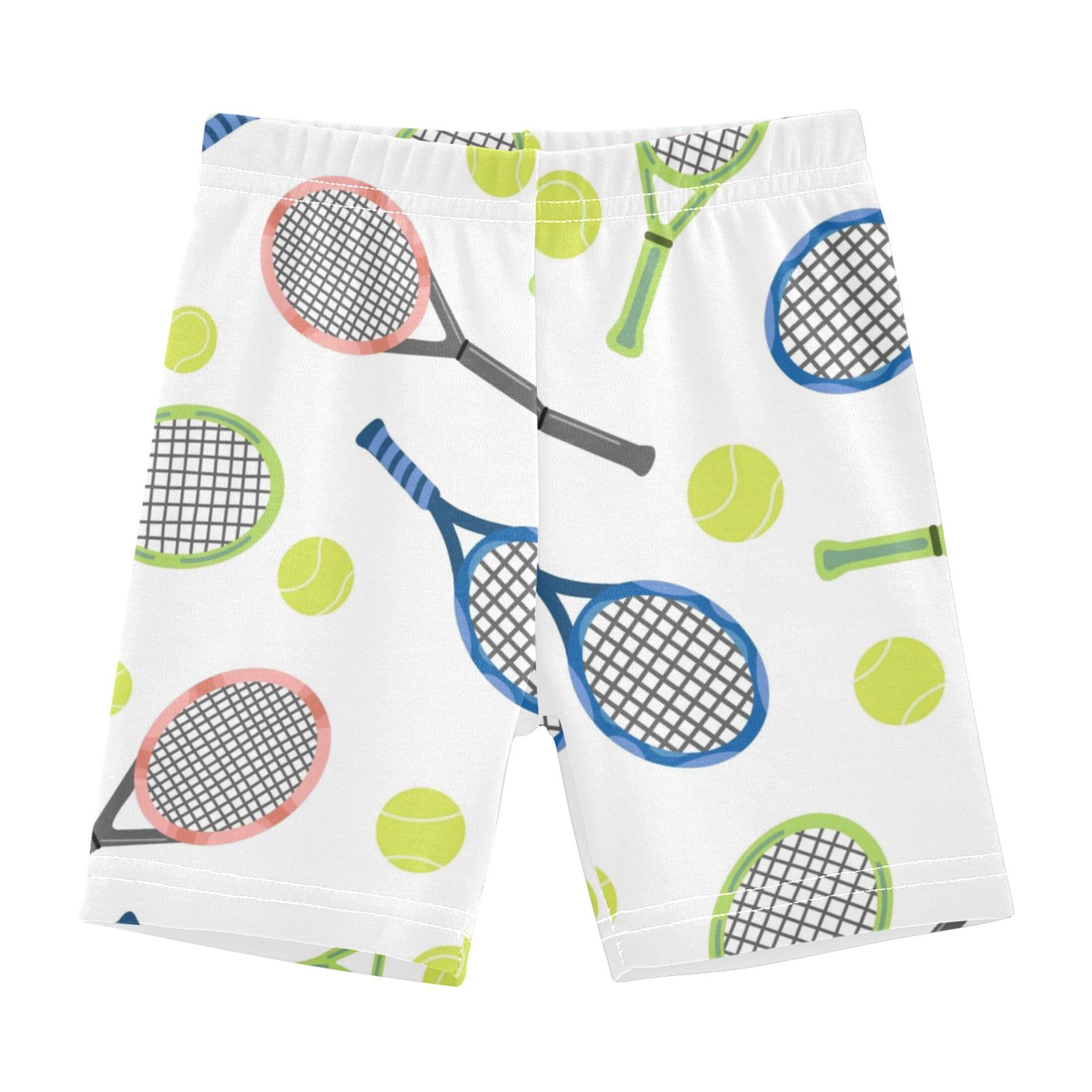 Vozoza Tennis Ball Racket White Toddler Girls Shorts Under Dress Cartwheel Shorts Legging Summer Outfits Clothes Size 5T