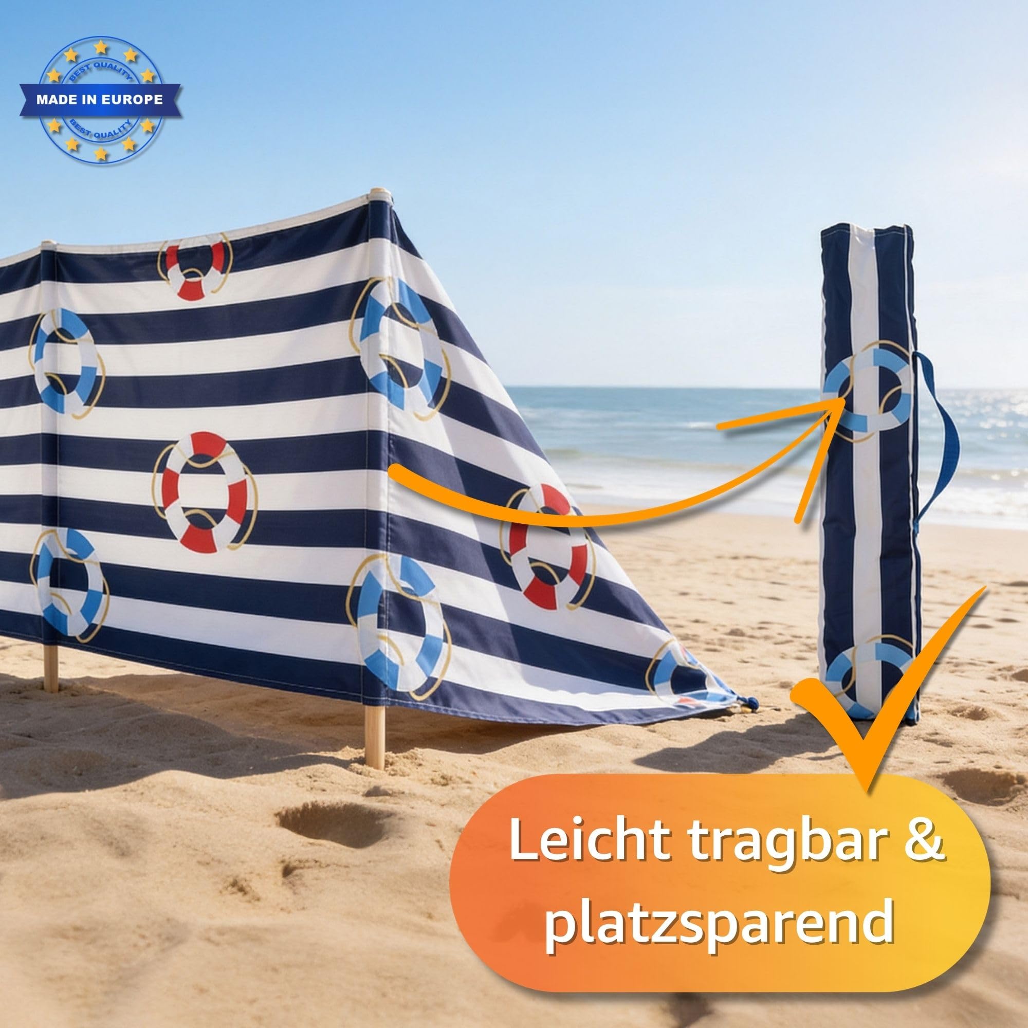 Amazinggirl Pare-Vent Plage Camping Brise-Vue Protection Contre Le Vent et Le Soleil pour Jardin Piscine Voyage Terrasse