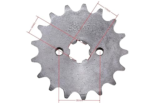 Vista 16 de Motocicleta 420-18T Piñón delantero de 0.787 in para motocicleta de 50 cc, 70 cc, 90 cc, 110 cc, 125 cc, motocross, mini bicicleta, TaoTao, Roketa