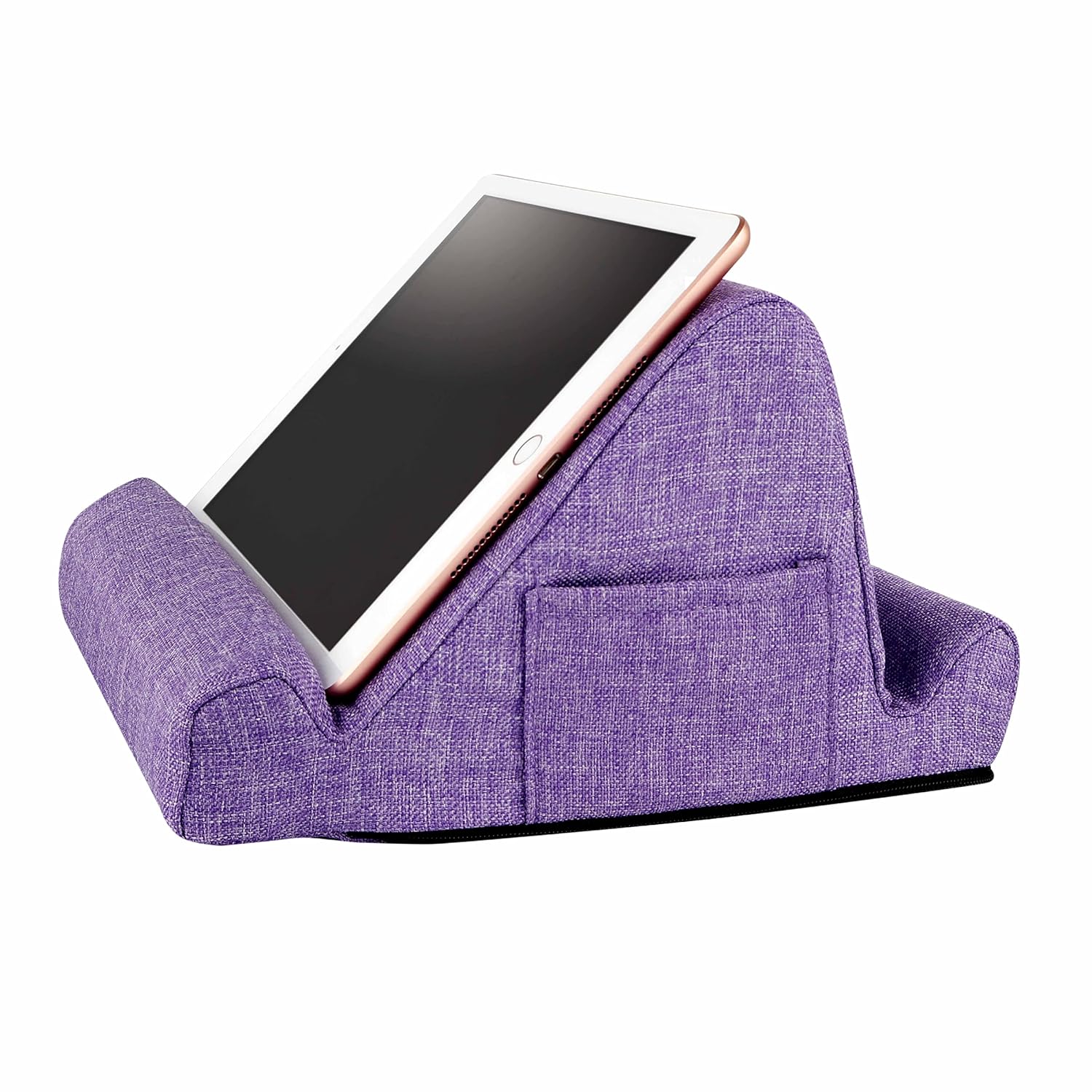 The Duo Tablet Stand Pillow Stand Holder Purple iPad Book Kindle Premium Memory Foam Accessory for Travel Car